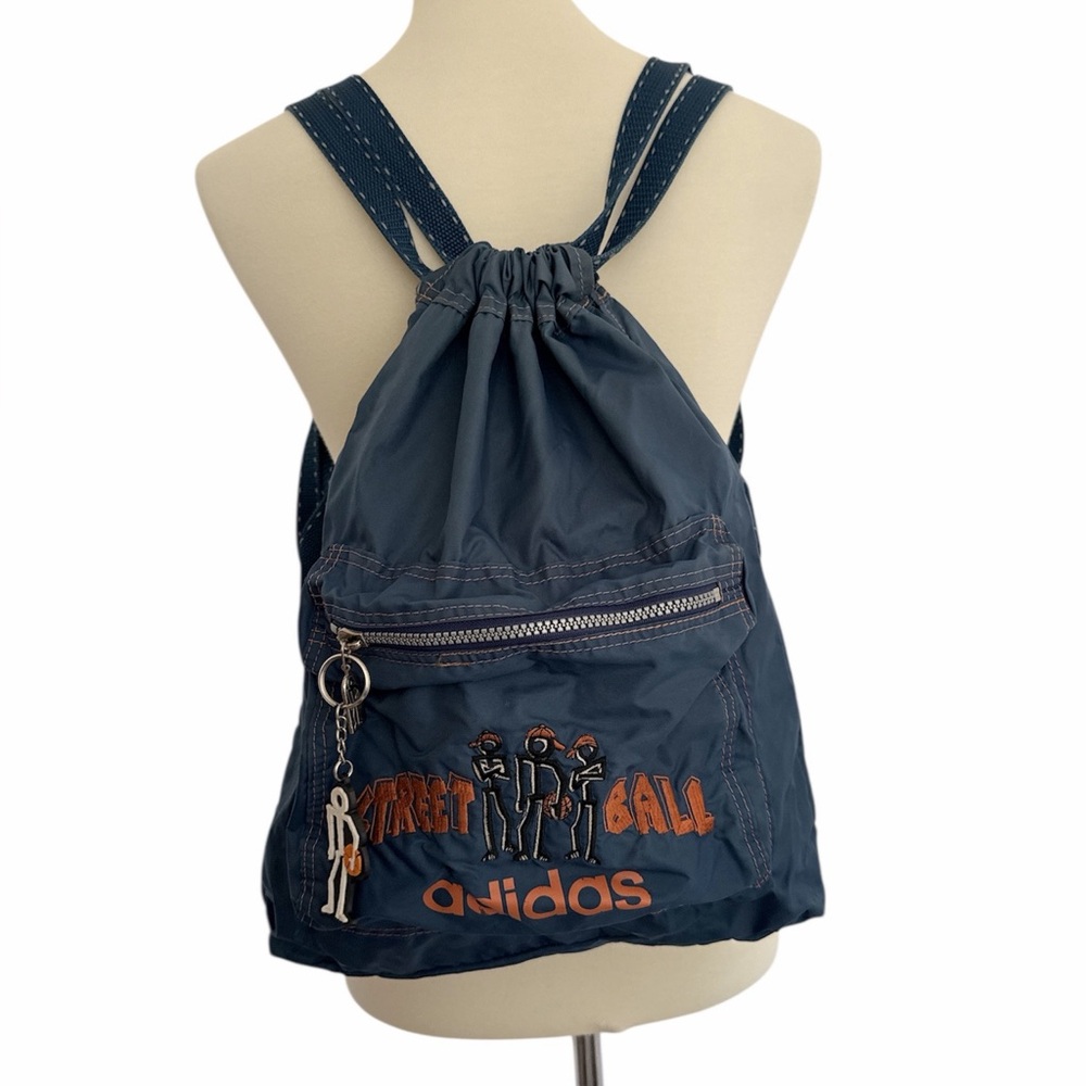 VTG 80s 90s Adidas Originals Streetball Drawstring Backpack Basketball RARE Y2K